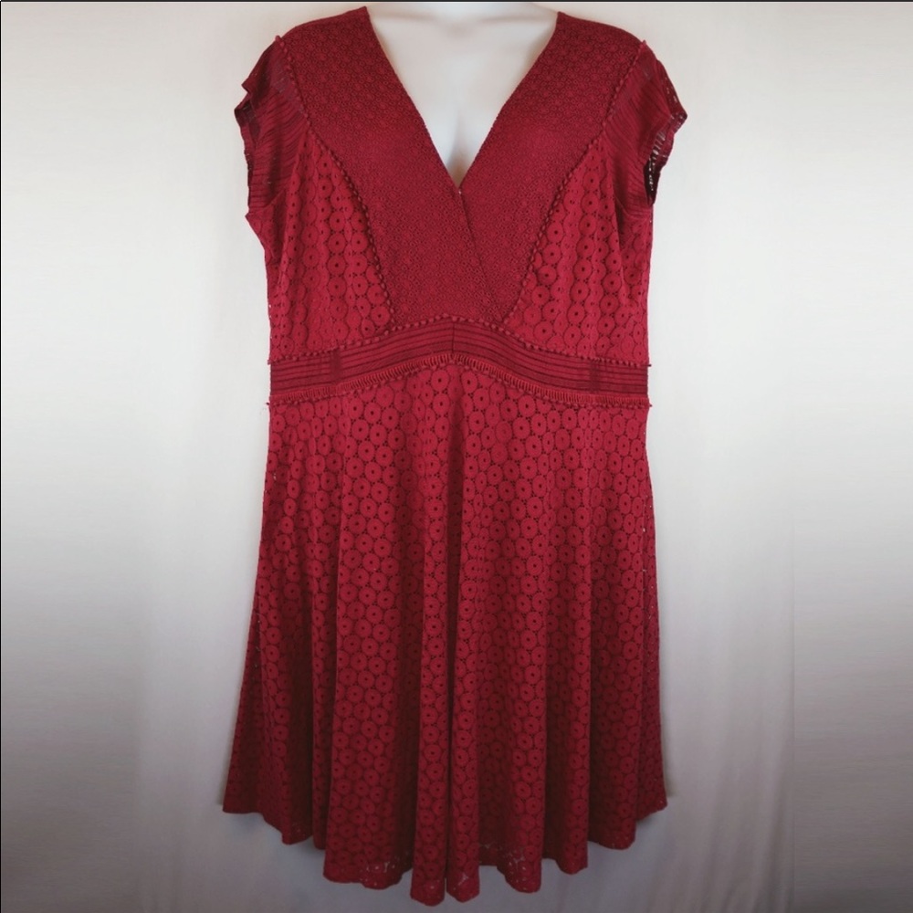 Fuchsia Open work Dress
